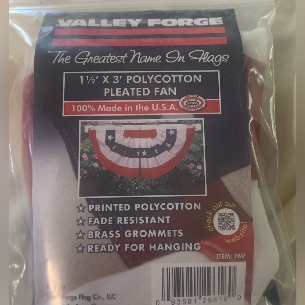 Valley Forge Polycotton Pleated Fan